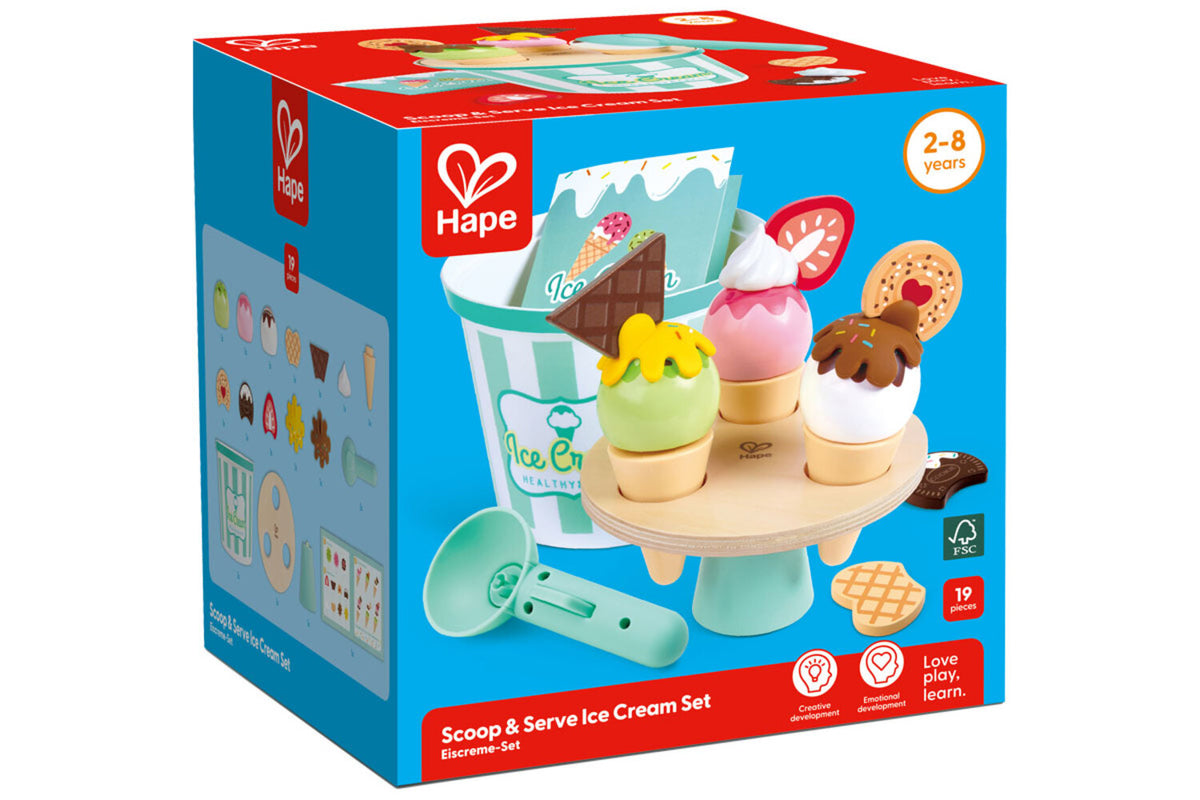 Hape Eiscreme-Set für Kaufladen oder Kinderküche