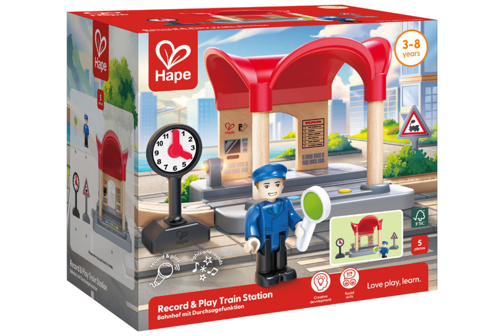Hape Bahnhof mit Durchsagefunktion