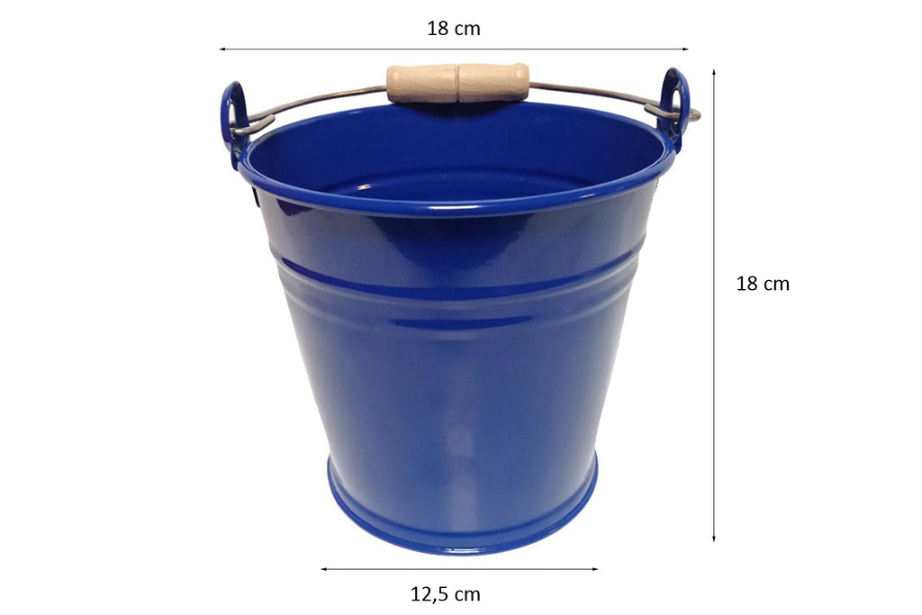 Egermann Kinder Eimer Blech dunkelblau