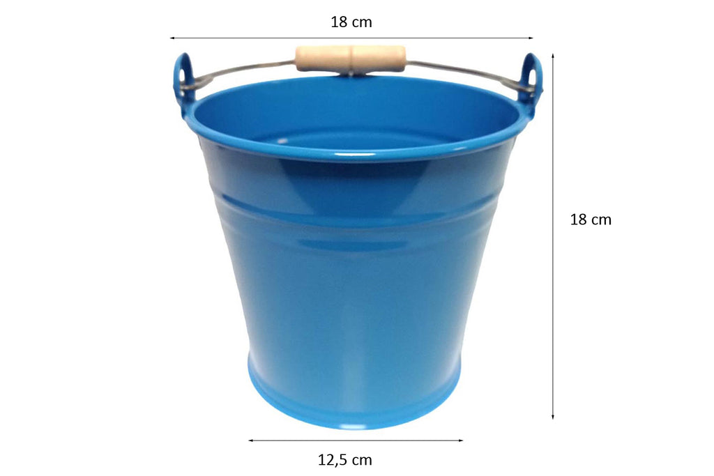 Egermann Kinder Eimer Blech hellblau