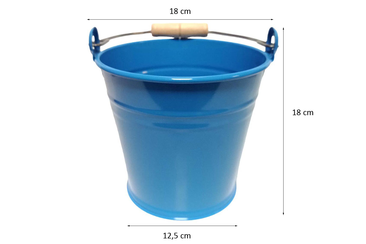 Egermann Kinder Eimer Blech hellblau