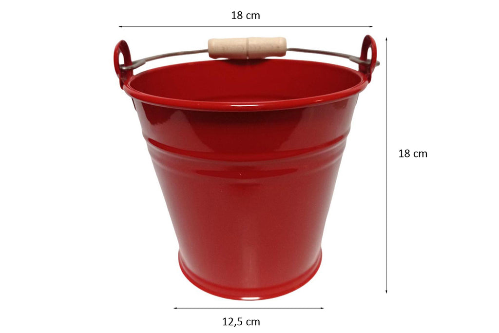 Egermann Kinder Eimer Blech rot