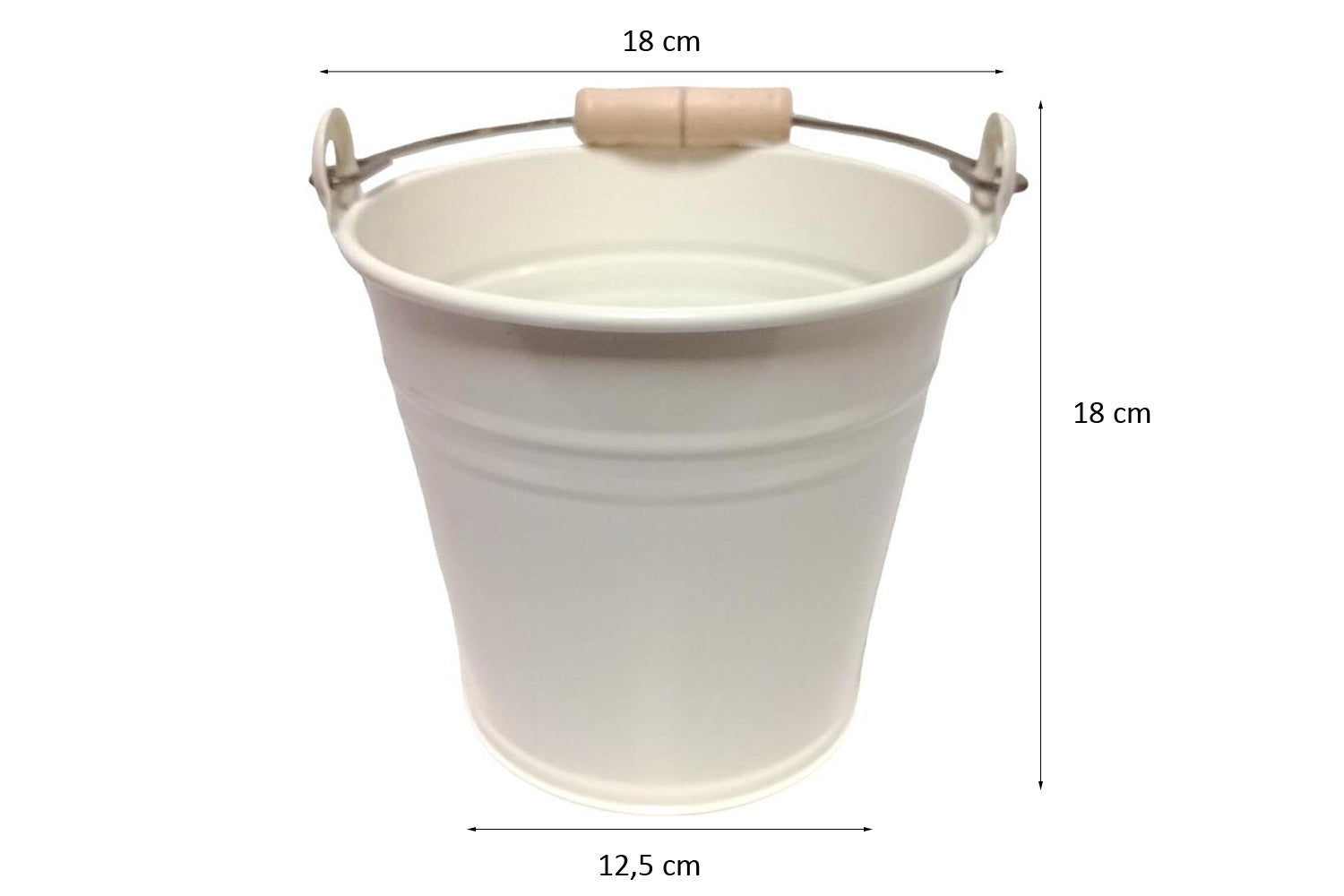 Egermann Kinder Eimer Blech weiss