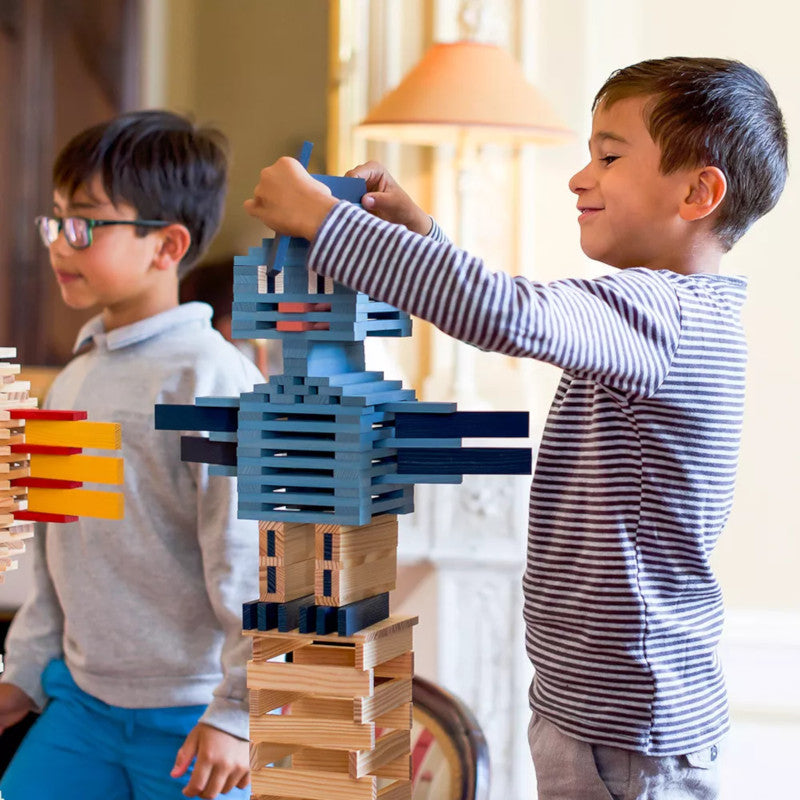 KAPLA 3 x 40er Box hellblau grün gelb