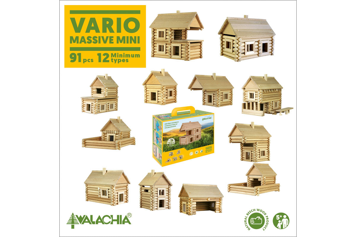 Walachia W31 "Vario Massive" mini 91-teilig Holzbaukasten